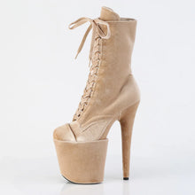 Load image into Gallery viewer, Tacones Pleaser FLAMINGO-1045VEL Crema Velvet M
