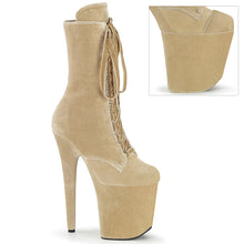 Load image into Gallery viewer, Tacones Pleaser FLAMINGO-1045VEL Crema Velvet M
