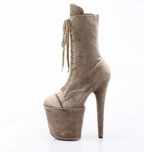 Load image into Gallery viewer, Tacones Pleaser FLAMINGO-1045VEL Khaki Velvet
