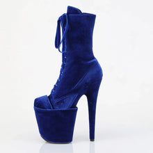Load image into Gallery viewer, Tacones Pleaser FLAMINGO-1045VEL Navy Azul Velvet
