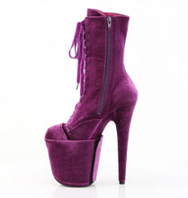 Load image into Gallery viewer, Tacones Pleaser FLAMINGO-1045VEL Morado Velvet
