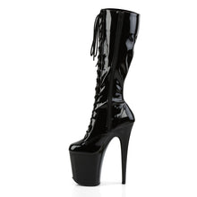 Carregar imagem no visualizador da galeria, Botas Pleaser FLAMINGO-2023 - Verniz preto elástico / Preto
