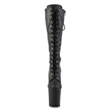 Carregar imagem no visualizador da galeria, Botas Pleaser FLAMINGO-2023 - Pele sintética preta elástica / Preto mate
