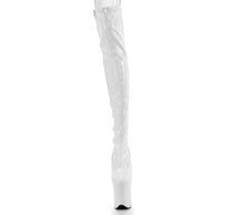 Carregar imagem no visualizador da galeria, Botas Pleaser FLAMINGO-3000 - Verniz branco elástico / Branco
