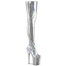 Load image into Gallery viewer, Tacones Pleaser FLAMINGO-3000HWR Plata Str. Holo
