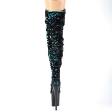 Load image into Gallery viewer, Tacones Pleaser FLAMINGO-3004 Verde Iridescent Sequins
