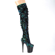 Load image into Gallery viewer, Tacones Pleaser FLAMINGO-3004 Verde Iridescent Sequins
