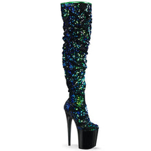 Load image into Gallery viewer, Tacones Pleaser FLAMINGO-3004 Verde Iridescent Sequins
