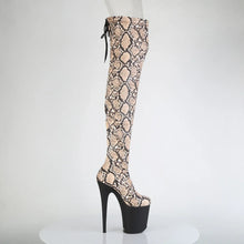 Load image into Gallery viewer, Tacones Pleaser FLAMINGO-3008SP-BT Tan Marrón Snake
