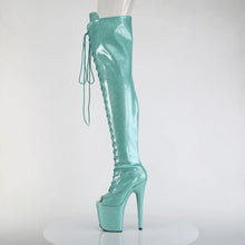 Load image into Gallery viewer, Tacones Pleaser FLAMINGO-3021GP Aguamarina Purpurina Charol
