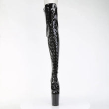 Load image into Gallery viewer, Tacones Pleaser FLAMINGO-3021GP Negro Purpurina Charol
