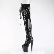 Load image into Gallery viewer, Tacones Pleaser FLAMINGO-3021GP Negro Purpurina Charol
