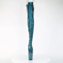 Carregar imagem no visualizador da galeria, Tacones Pleaser FLAMINGO-3021GP Teal Purpurina Charol
