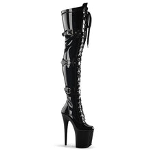 Cargar imagen en el visor de la galería, Botas Pole Dance PLEASER FLAM3028 NEGRO CHAROL 24/48 HRS
