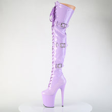 Load image into Gallery viewer, Pleaser FLAMINGO-3028 Boots - Lavender Stretch Patent / Lavender

