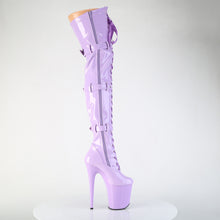 Load image into Gallery viewer, Pleaser FLAMINGO-3028 Boots - Lavender Stretch Patent / Lavender
