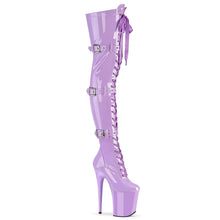 Load image into Gallery viewer, Pleaser FLAMINGO-3028 Boots - Lavender Stretch Patent / Lavender
