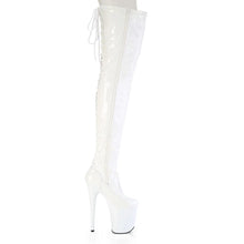 Cargar imagen en el visor de la galería, Tacones Pleaser FLAMINGO-3850 Blanco Str. Charol
