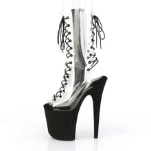 Load image into Gallery viewer, Tacones Pleaser FLAMINGO-800-60FS Transparente Negro Faux
