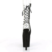Load image into Gallery viewer, Tacones Pleaser FLAMINGO-800-60FS Transparente Negro Faux
