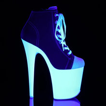 Cargar imagen en el visor de la galería, Tacones Pleaser FLAMINGO-800SK-02 Rojo Canvas Neon
