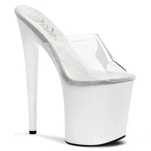 Cargar imagen en el visor de la galería, Tacones Pleaser FLAMINGO-801 Transparente Blanco
