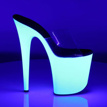 Load image into Gallery viewer, Tacones Pleaser FLAMINGO-801UV Transparente Neon Blanco
