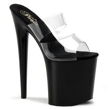 Load image into Gallery viewer, Tacones Pleaser FLAMINGO-802 Transparente Negro

