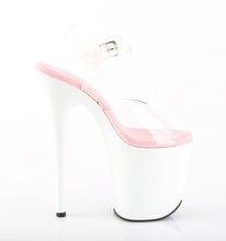 Load image into Gallery viewer, Pleaser FLAMINGO-808 Heels - Clear-Pink / White
