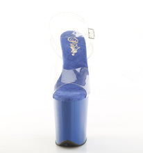 Load image into Gallery viewer, Pleaser FLAMINGO-808 Heels - Clear-Blue royal / Royal Blue
