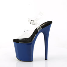Carregar imagem no visualizador da galeria, Sapatos de salto alto Pleaser FLAMINGO-808 - Transparente / Azul royal
