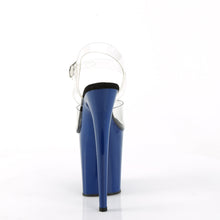Carregar imagem no visualizador da galeria, Sapatos de salto alto Pleaser FLAMINGO-808 - Transparente / Azul royal
