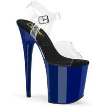 Carregar imagem no visualizador da galeria, Sapatos de salto alto Pleaser FLAMINGO-808 - Transparente / Azul royal
