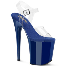 Load image into Gallery viewer, Pleaser FLAMINGO-808 Heels - Clear-Blue royal / Royal Blue

