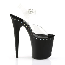 Load image into Gallery viewer, Tacones Pleaser FLAMINGO-808ABLS Transparente Negro Mate
