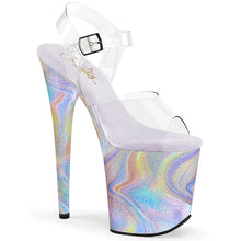 Carregar imagem no visualizador da galeria, Tacones Pleaser FLAMINGO-808CRF Transparente Lavanda Purpurinas
