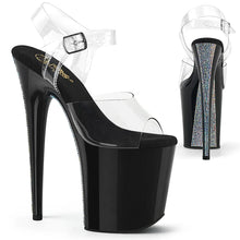 Load image into Gallery viewer, Tacones Pleaser FLAMINGO-808CRS-2 Transparente Negro Plata
