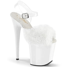 Load image into Gallery viewer, Tacones Pleaser FLAMINGO-808FUR Blanco Faux Fur
