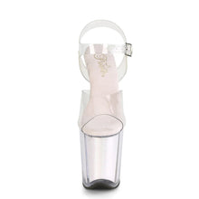 Load image into Gallery viewer, Tacones Pleaser FLAMINGO-808G Transparente Opal Purpurina
