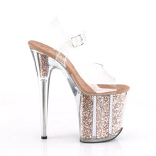 Load image into Gallery viewer, Tacones Pleaser FLAMINGO-808G Transparente Oro Rosa
