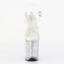 Load image into Gallery viewer, Tacones Pleaser FLAMINGO-808G Transparente Plata Gltr
