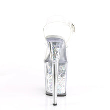 Load image into Gallery viewer, Tacones Pleaser FLAMINGO-808GF Transparente Plata Purpurina
