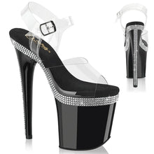 Load image into Gallery viewer, Tacones Pleaser FLAMINGO-808MLS Transparente Negro
