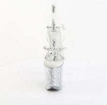 Load image into Gallery viewer, Tacones Pleaser FLAMINGO-808PREM-STN Transparente Plata Purpurina
