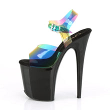 Load image into Gallery viewer, Tacones Pleaser FLAMINGO-808RB Rainbow Negro
