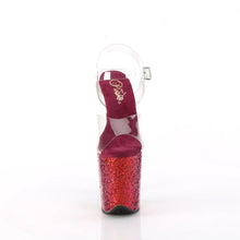 Load image into Gallery viewer, Tacones Pleaser FLAMINGO-808RBG Transparente Rainbow Purpurina
