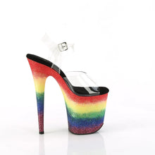 Load image into Gallery viewer, Tacones Pleaser FLAMINGO-808RG-04 Transparente Rainbow Purpurina
