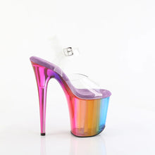Load image into Gallery viewer, Tacones Pleaser FLAMINGO-808RMT Transparente Rainbow Misty
