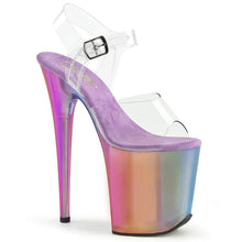 Load image into Gallery viewer, Tacones Pleaser FLAMINGO-808RMT Transparente Rainbow Misty
