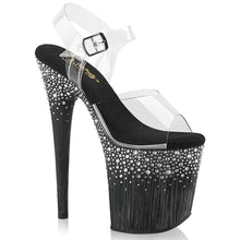 Carregar imagem no visualizador da galeria, Tacones Pleaser FLAMINGO-808SPKL-02 Transparente Negro Plata
